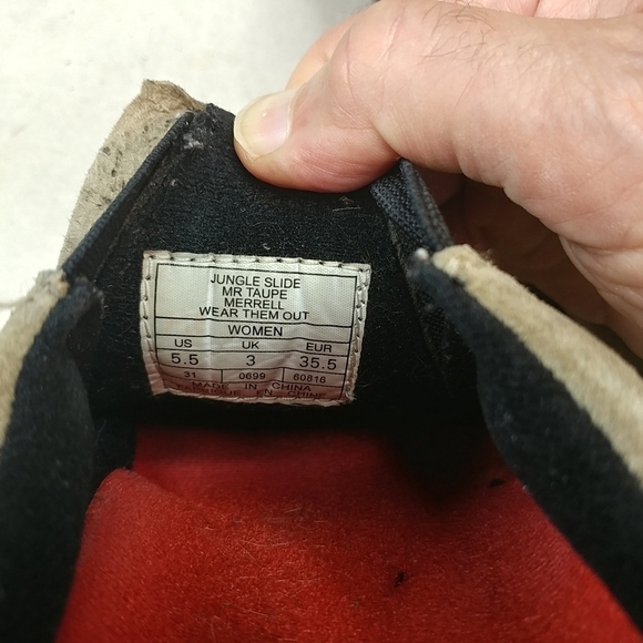 Women's Merrell Jungle Slide Clog Taupe Suede 5.5 - Picture 4 of 7